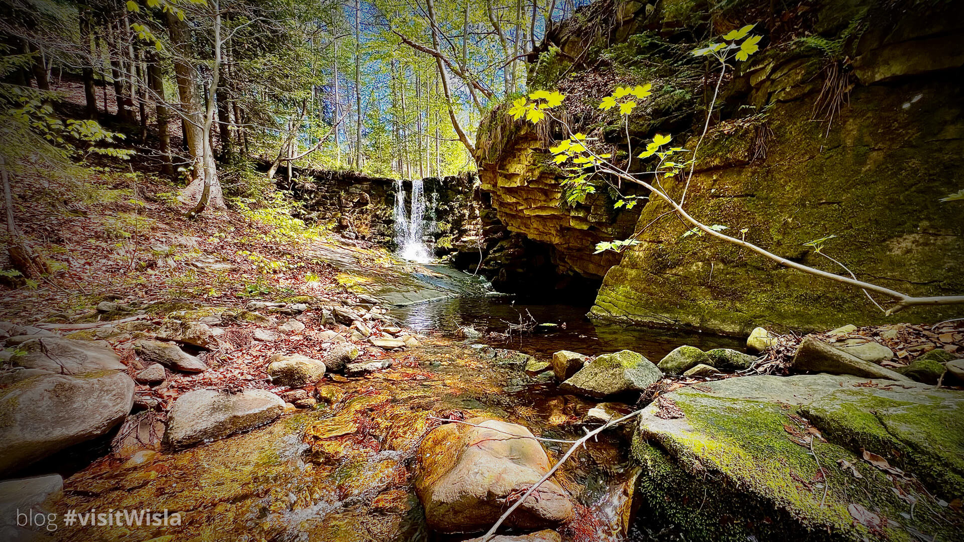 Wodospad Młaka Wisła Malinka